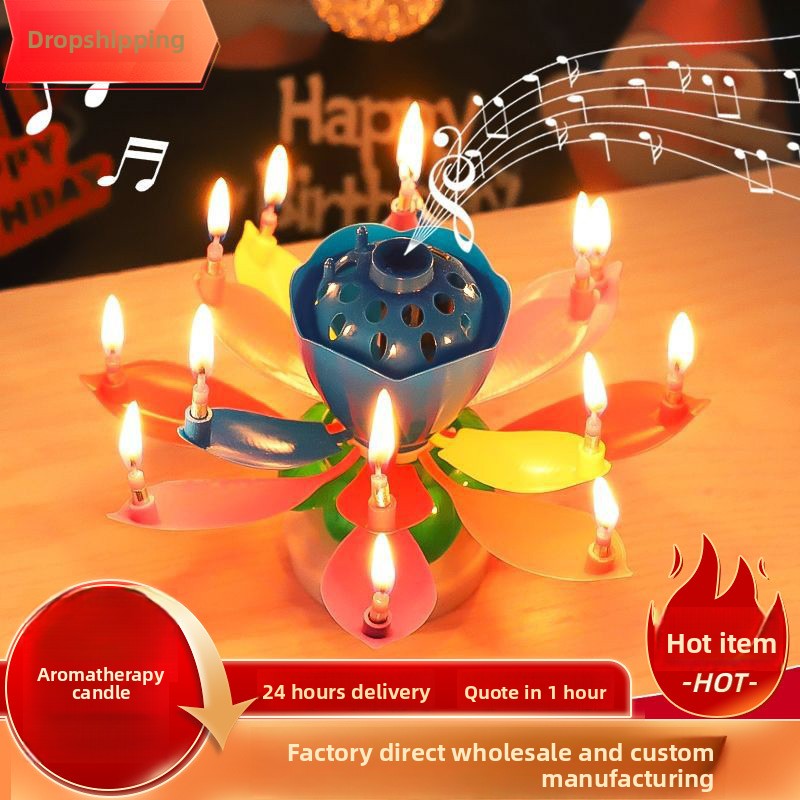 Holiday Candle Set - Candela Musicale Romantica per Compleanno, Design