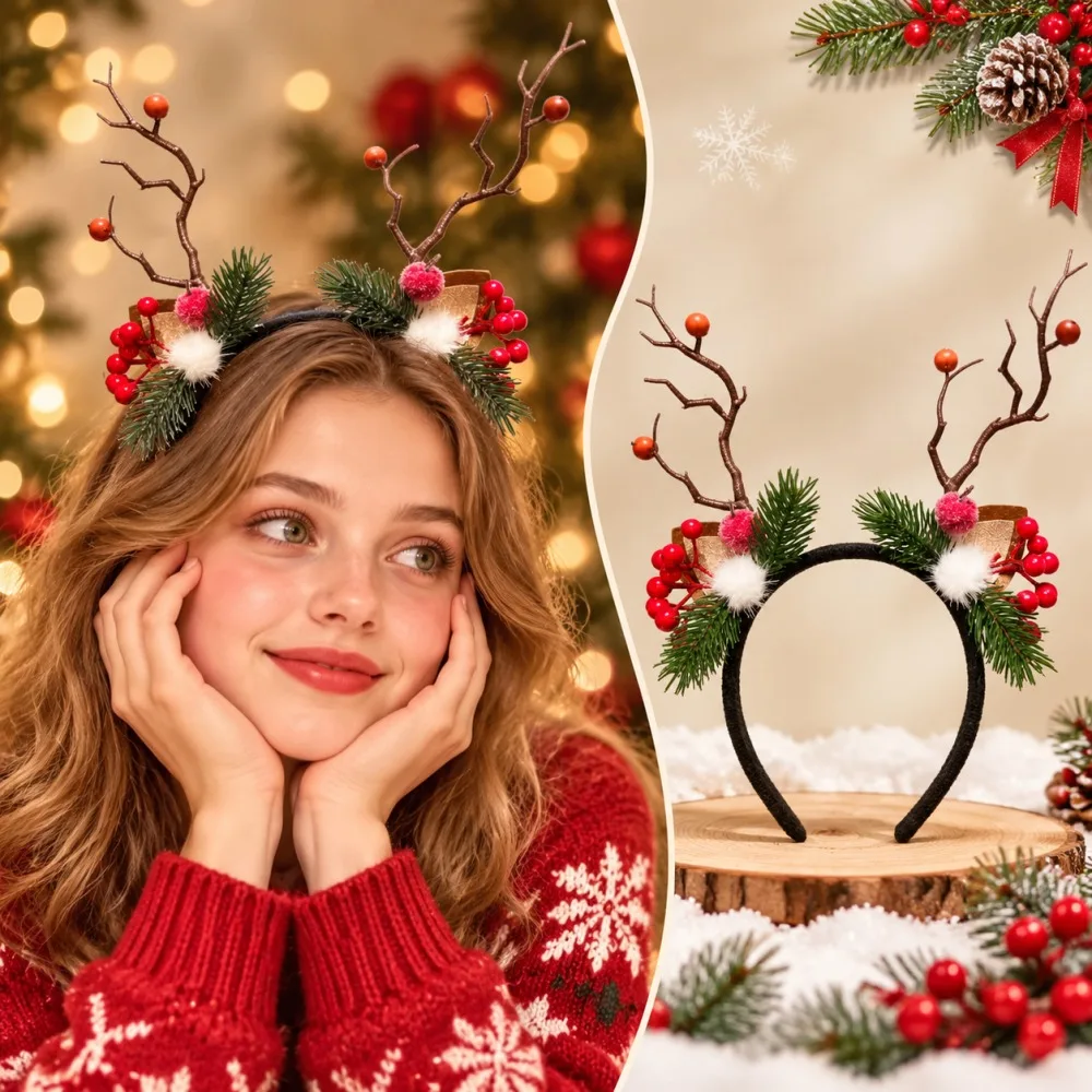 Reindeer Antlers Headband - Cerchietto per capelli a forma di