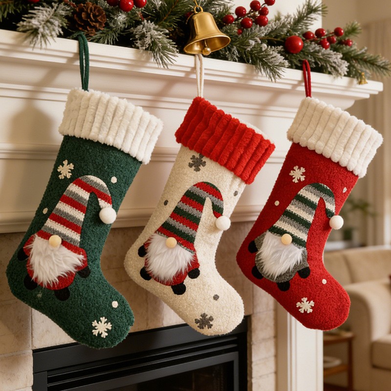 Christmas Stocking Hanging - Grande Calza di Natale con Vecchio