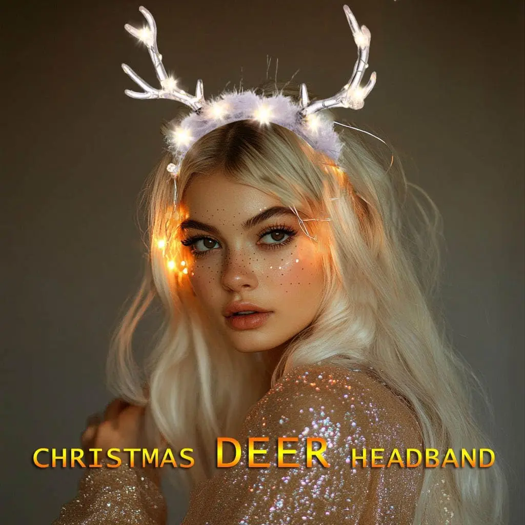 Fascia per capelli con piume d - Reindeer Antlers Headband recensione e prezzo