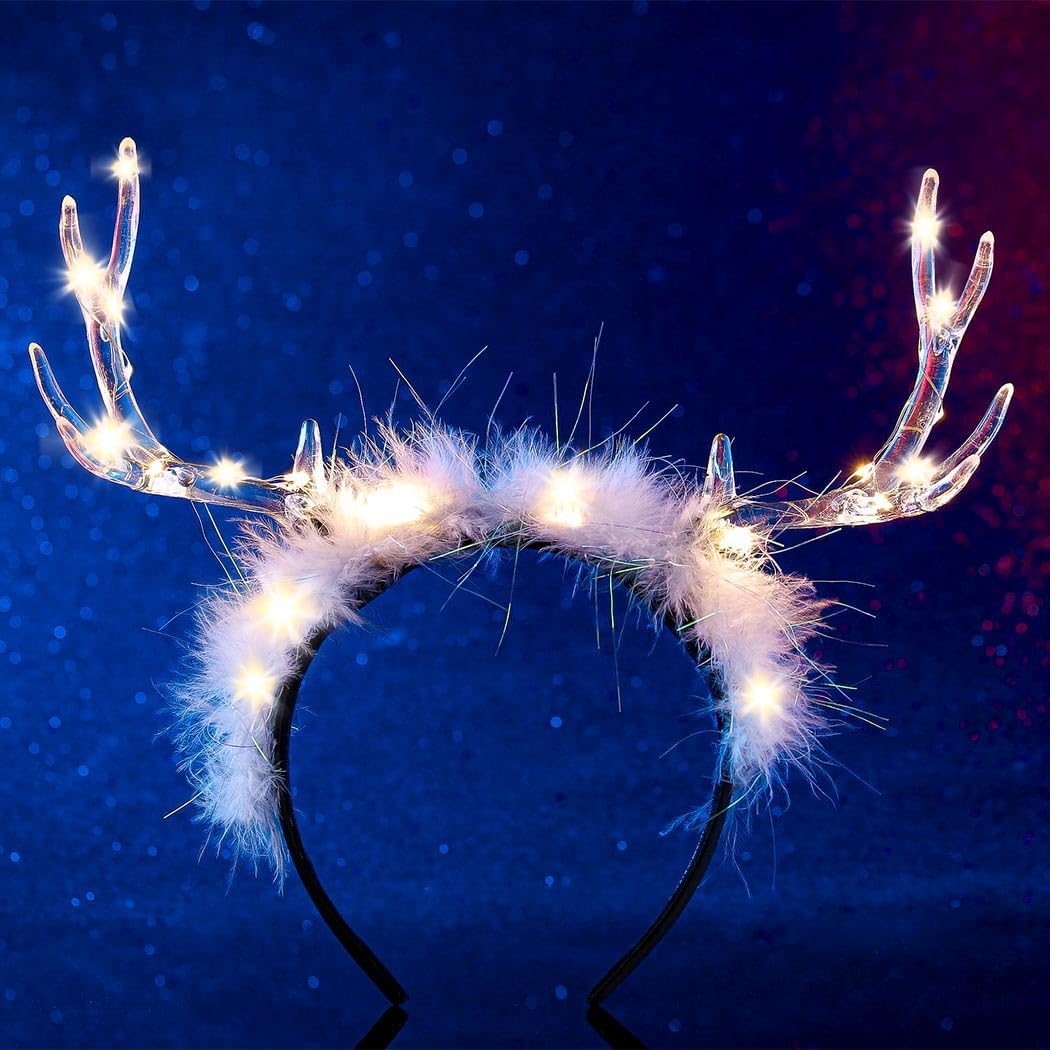 Fascia per capelli con piume d - Reindeer Antlers Headband recensione e prezzo