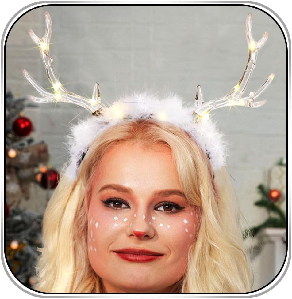 Fascia per capelli con piume d - Reindeer Antlers Headband recensione e prezzo