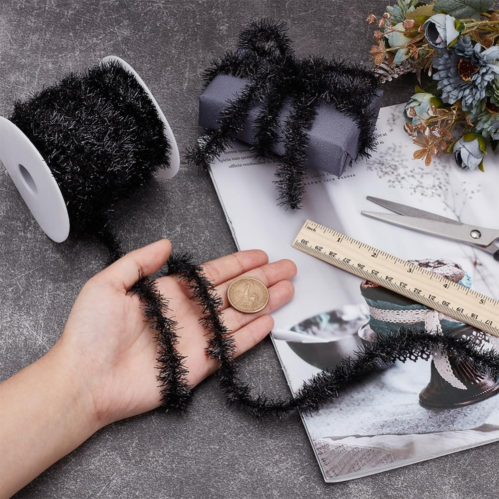 21.8 Metri Ghirlanda Nera Sott - Tinsel Garland Decoration recensione e prezzo