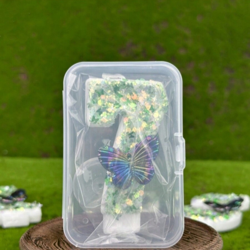 1Pc Verde Paillettes Numero 0- - Holiday Candle Set recensione e prezzo